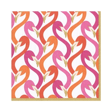 Serviettes de table en papier Flamingo Flock
