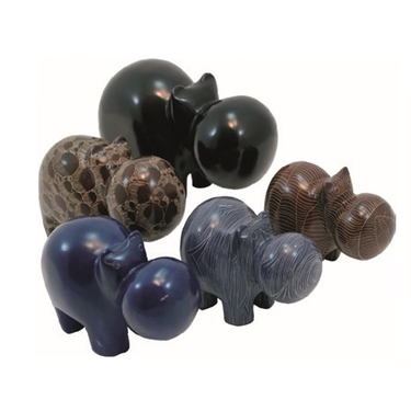 Hippopotame en pierre de Kisii - M