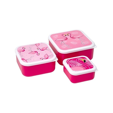Set lunch box flamant rose